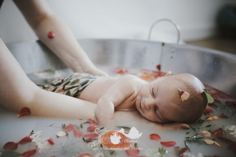 Bain fleuri