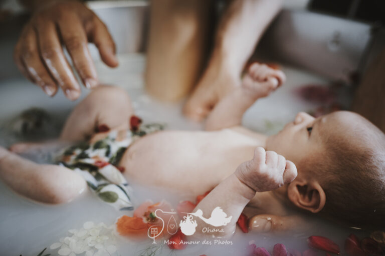 Bain fleuri